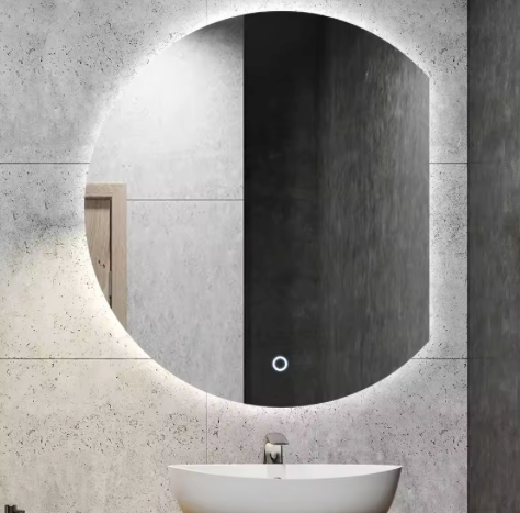 Onregelmattige Wandspiegel met LED-verlichting