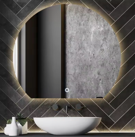Onregelmattige Wandspiegel met LED-verlichting