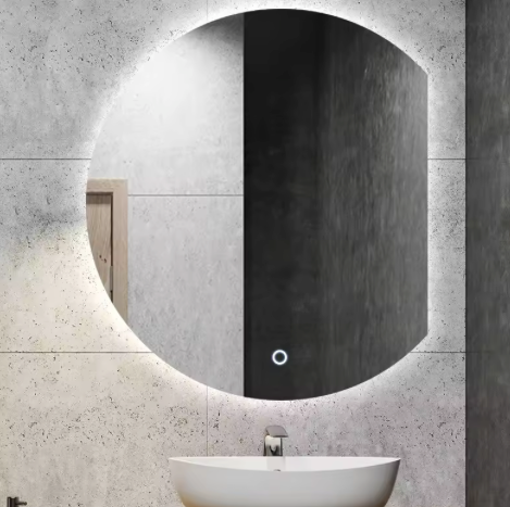 Onregelmattige Wandspiegel met LED-verlichting